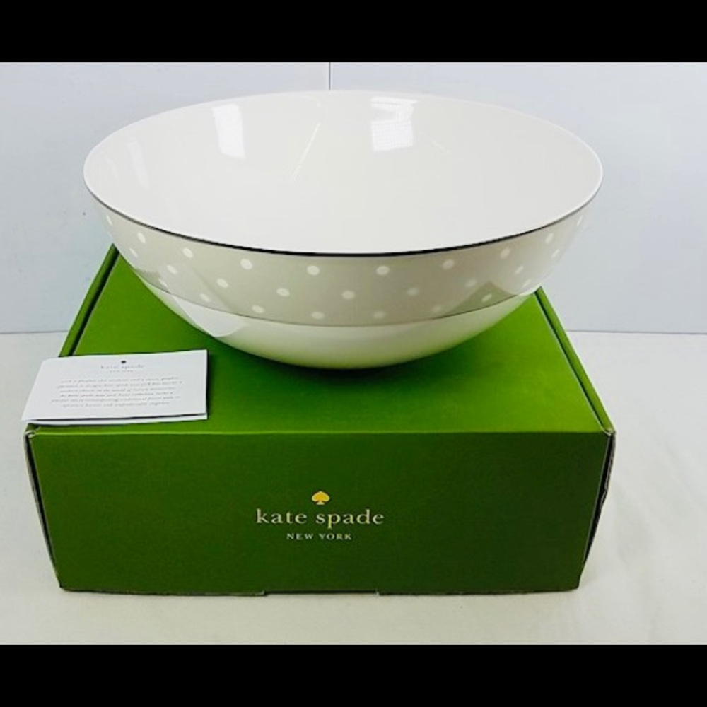 Kate Spade-SADIE STREET -GREY ~ 10"  Serving BOWL